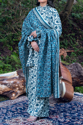 GLACIER - Printed Unstitched Khaddar Suit (3 Piece) 3139